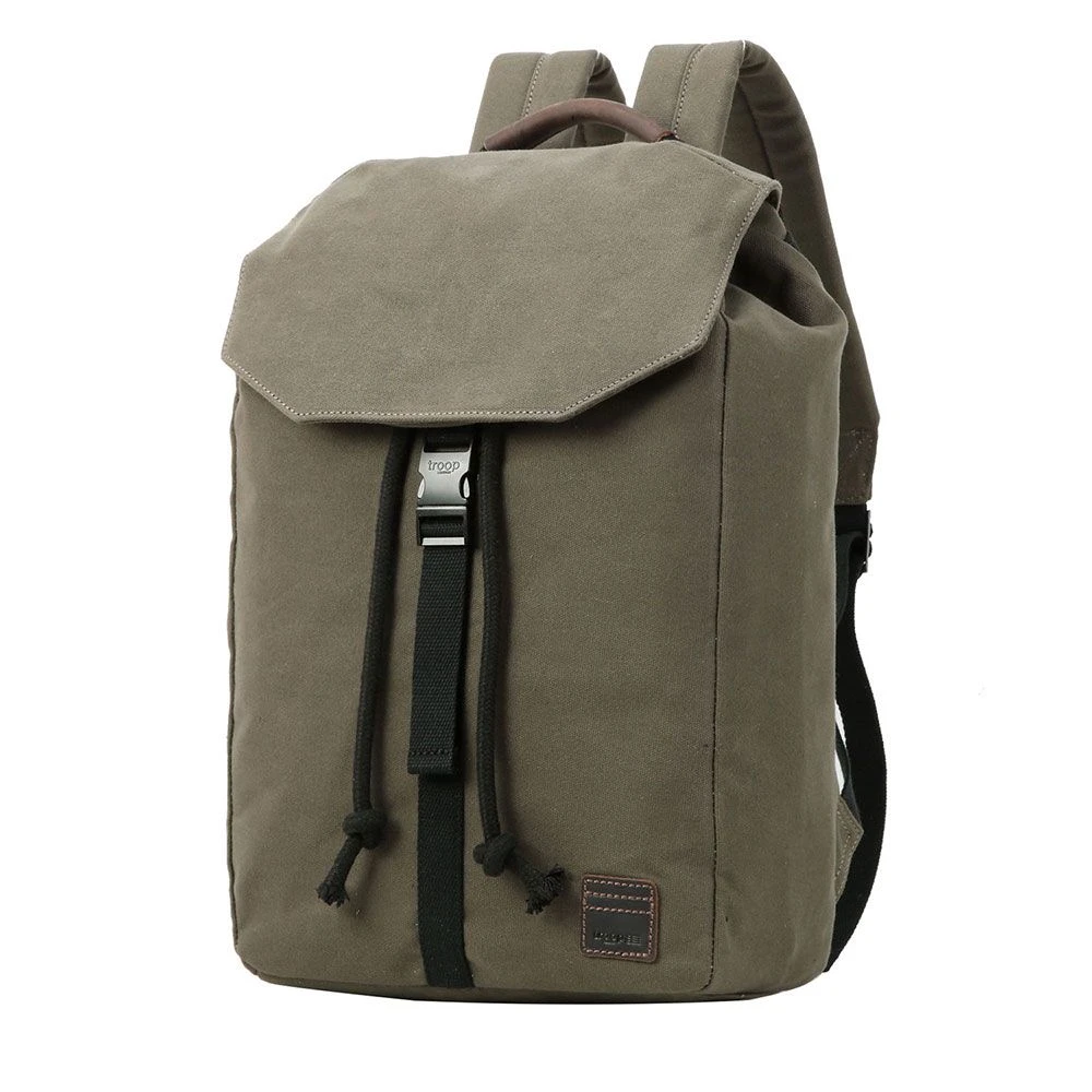 Heritage Waxed Canvas Laptop Backpack - Olive 3 Heritage Waxed Canvas Laptop Backpack - Olive