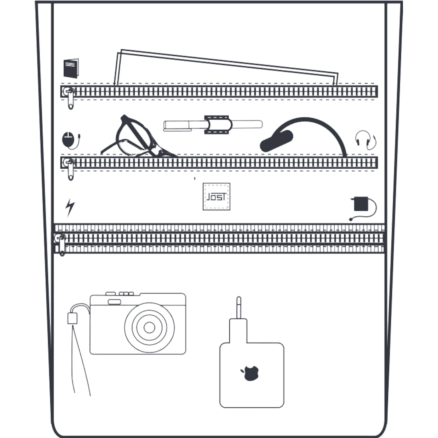 JOST TALLINN Kurierrucksack - Schwarz 9 JOST TALLINN Kurierrucksack - Schwarz - Image 7