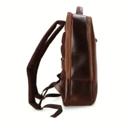 Leder Rucksack Leon - Braun / Dots -Taschen Geschaft 1051508 1120LEO016DOT2