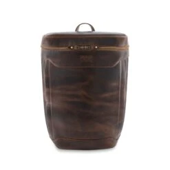 Leder Rucksack Siwa - Braun / Dots