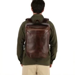 Leder Rucksack Siwa - Braun / Dots -Taschen Geschaft 1051523 Siwa model2